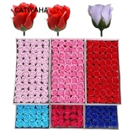 CATIYAHA 50Pcs Foam Rose, Wreath Making Three Layer Rose Soap Rose Flower, Creative Realistic Floral