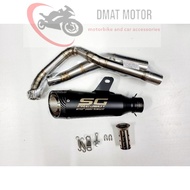 Sale คอท่อสแตนเลส คอท่อ Exciter 155 vva ขนาดคอท่อ 2 นิ้ว พร้อมปลายท่อ SC โปร Moto GP ตัวอ้วน ฟรีแคทล