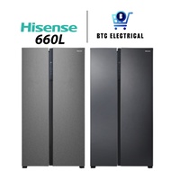 Hisense 660L Side by Side Inverter Fridge RS708N4ASN1 / RS708N4ABN1 Refrigerator