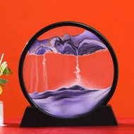 3D Moving Sand Art Picture Round Glass Deep Sea Sandscape Hourglass Quicksand Craft Flowing Sand Pai