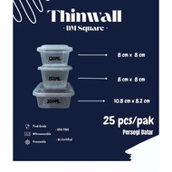 DM Thinwall 120ml/ 150ml Square 200ml [25 Pcs]