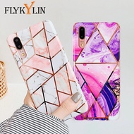 FLYKYLIN Marble Flower Case For Samsung Galaxy A40 A50 A70 A41 A51 A71 A52 A72 Back Cover Soft Silicone Phone Cases Coqu