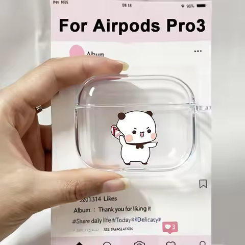 Cute Cartoon Bubu Dudu Couple Earphone Case For AirPods 4 Pro3 3 2 1 Animal Soft Silicone Headphone 