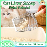 Stainless Steel Metal Cat Litter ScoopCat Litter Scoop Wooden Handle Sand Filter Shovel