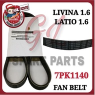 FAN BELT (ORIGINAL) NISSAN LIVINA 1.6 / LATIO 1.6 7PK1140 (11720-ED00C)
