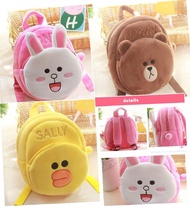 PROMO Tas Anak Tas Ransel Karakter Line Brown Sally Cony ALUCIA