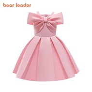 Bear Leader Girl Bow ชุดเจ้าหญิง2022ใหม่สาวหนึ่งไหล่ชุดปาร์ตี้วันเกิดเย็บน่ารัก Tutu ชุดสำหรับสาว Cl