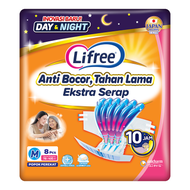 Lifree Popok Perekat Dewasa M 8 Pcs/Pampers Lansia/Lifree popok dewasa/popok murah/pampers dewasa mu