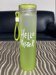 《全新》Hello Master 韓國漸層磨砂玻璃杯（附保溫套）