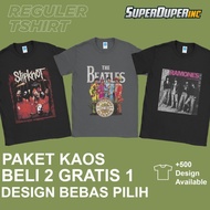 PAKET BELI 2 GRATIS 1 KAOS BAND REGULER