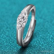 Simple Marquise Couple Silver Hot-Selling New Cross-Border925A diamond ring is a ring5*Moissanite10D