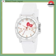 🗻☀️ J-AXIS Sanrio Watch Hello Kitty White Women Big Face Rubber Strap Battery Operated Japanese Bran