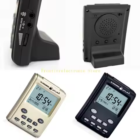 G8DB Azan Table Clock Arab Desktop Prayer Clock for All Prayers bla Direction Home/Office/Mosque Dig