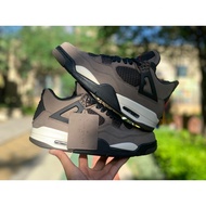 New hot sale Travis Scott X Air Jordan 4 retro Cactus Jack Black Tan black aj4 basketball mat