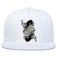 High Quality Street Hip-hop Skeleton Wearing A Hat, Poker K-letter Printed Hip-hop Flat Brimmed Hat1