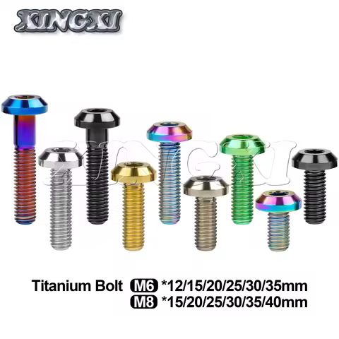 Xingxi Titanium Bolt M6/M8X12/15/20/25/30/35/40mm Allen Key Head Ti Screw For Bicycle Motorcycle Bra