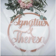 Customised Frame Wood Lasercut / Name Signage - Round