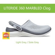 Crocs LiteRide 360° Marbled Clog (มีJibitz Lite & Ride พร้อม)+Free ตัวติด 2 ชิ้น รองเท้าหัวโต รองเท้