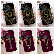 Casing Tecno BD4 BD4i BD4a Cover Tecno Pop 5 LTE Case Silicone Luxury Crown A-Z Letters 2D Flat Patt