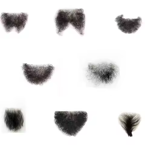 Fiber Fake Private Stickers Handmade Adding Hair Volume Invisible Stickers Real Effect Fake Pubic Ha