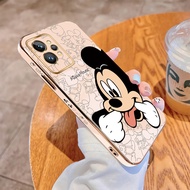 For Realme GT 2 Pro 5G Realme GT Master Realme GT Neo3 Cartoon Mickey Phone Casing Luxury Plating TPU Soft Cover Shockproof Case