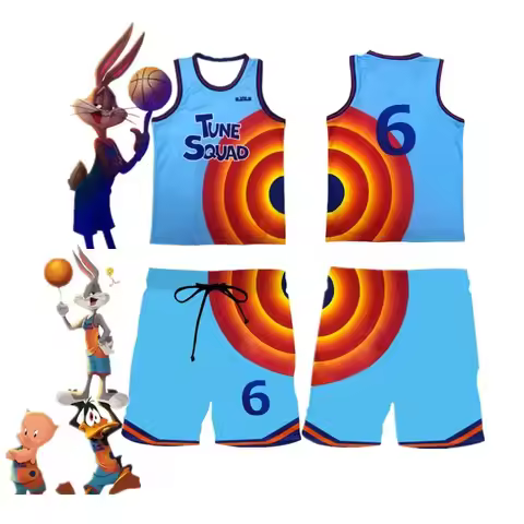 Movie basketball Kids Jersey Vest Shirt Shorts Cosplay James Tune Squad Suit Summer Boys Girls Fashi