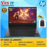 HP OMEN 16-wf0099TX 16.1" FHD 165Hz ( i9-13900HX, 16GB, 512GB SSD, RTX4060 8GB, W11 ) Gaming Laptop