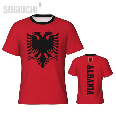 Tight Sports T-shirt Albania Flag Albanian 3D For Men Women Tees jersey Clothes Soccer Football Fans