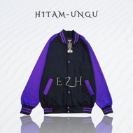 UNGU VARSITY BASEBALL JACKET/PURPLE BASEBALL JACKET/MEN'S AND WOMEN'S JACKET