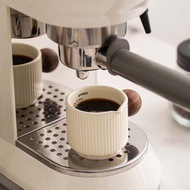 Espresso Measuring Cup shot glasses/ V Mouther / Woodle Handle mouthed espresso milk cup wooden hand