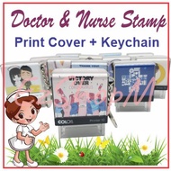 [EzShopM] Doctor & NURSE STAMP + Keychain + Cover - Colop Self inking Stamp