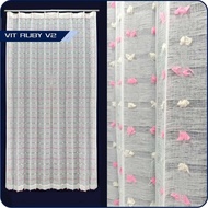 White brokenwhite ruby hook curtain net | Thin curtains inner curtains
