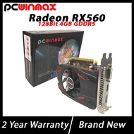 PCWINMAX Brand New RX 560 Graphics Card 4GB DDR5 128Bit Computer PC Gaming Directx 12 PCI Express X1