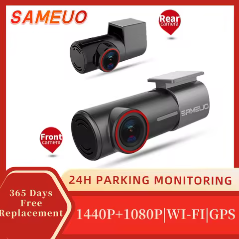 New Sameuo Dash Cam U700 PLUS Camera Recorder GPS Wifi APP Control 24H Parking Monitor 360° Rotating