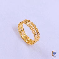 Nhẫn kim tiền bạc thật mẫu trơn xi vang ms08 JQN Official Store cam kết bạc chuẩn chất lượng kèm bảo