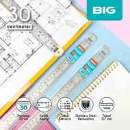 Penggaris Mistar Besi Stainless Steel Ruler Tebal dan Kokoh Panjang 30 cm Tebal 07 mm PG-6301 BIG
