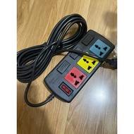 SINO power outlet with multi-purpose extension cord, 6 3m and 5m cord sockets
