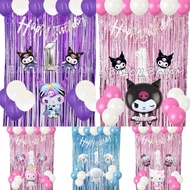 Sanrio Cinamoroll Kuromi Melody Hellokitty Balloon Birthday Decoration Package 21pcs