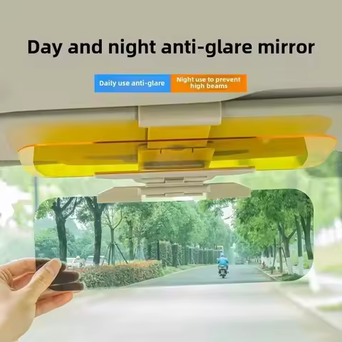 1pc Car Sun Visor UV Blocking Anti Glare Sun Shade Polarized Anti-Dazzle Sunshade Day and Night Dual