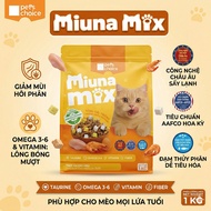 Miuna Mix Kitten and Adult Cat Food 1KG - AAFCO Standard Freeze-dried Mixed Topping Granules