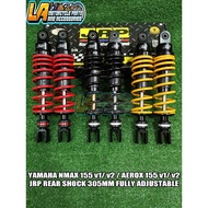 JRP REAR SHOCK 305MM FULLY ADJUSTABLE YAMAHA NMAX 155 V1/ V2 / AEROX 155 V1/ V2