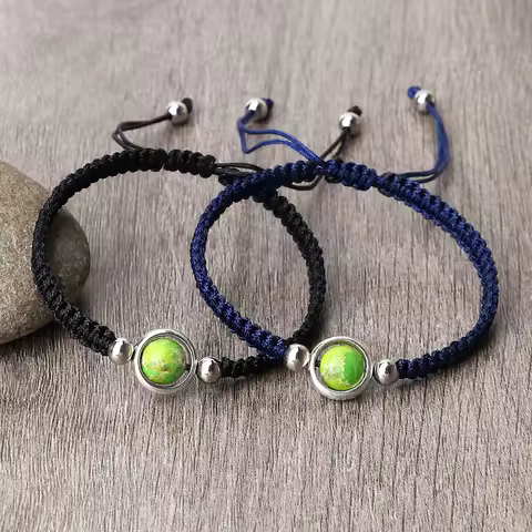 Emperor Pine Beads Braided Bracelet Lucky Red Black Thread Handmade Adjustable Charm Men Women Yoga 