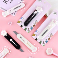 YNI Cute Cat Paw Utility Knife Kawaii Mini Portable Paper Cutter Letter Envelope Opener School Office Supplies Paper Cutter
