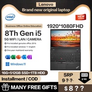 【Lenovo Laptop】Lenovo ThinkPad T560 T570 T580 / Intel Core i5/15.6in/Built in numeric keypad/16GB RAM+512GB SSD+1TB HDD / BrandNew Original Laptop / HD resolutions 1920*1080/HD Camera/WiFi/Bluetooth