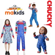 {Local &24H Ship}Kids & Adult Chucky Horror Doll Cosplay Jumpsuit, Unisex Boys Girls Halloween Party