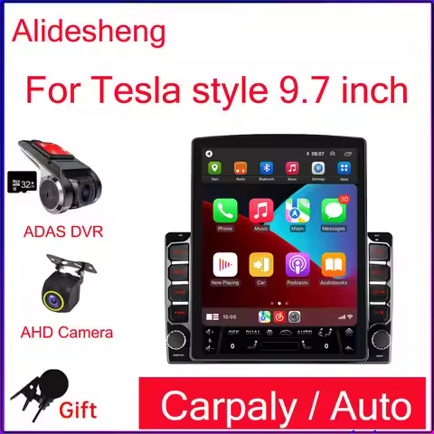 Android 13 Carplay Car Radio For Tesla style universal 9.7 inch Multimedia Player GPS Navigation Aut