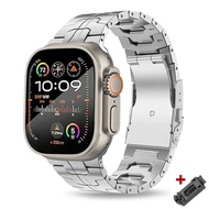 สายไทเทเนียมสำหรับแอปเปิ้ลดูอัลตร้า2 49มิลลิเมตรชุด9 45มิลลิเมตร44มิลลิเมตรหรูหราโลหะนาฬิกาวงสำหรับ 