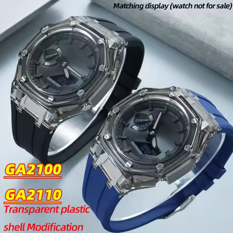 Resin GA2100 bezel For Casio G-Shock GA-2100-1A1/GA-B2100 transparent case Waterproof silicone men w
