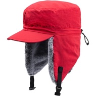 Topi Tweed Trapper Musim Sejuk Lelaki Wanita Elmer Fudd Topi Kadet dengan Penutup Telinga Bulu Buffa