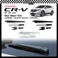 Honda CR-V CRV G5 2016 - 2023 Rear Wiper Trim Carbon Chrome Black Garnish Accessories Bodykit 2018 2